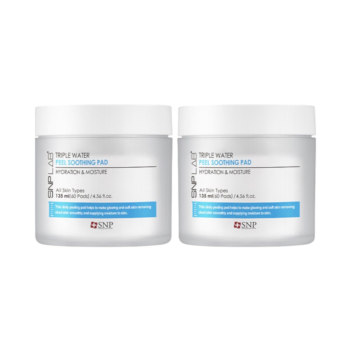 Lab Plus Triple Water Soothing Peeling Pad - 135ml, 4packs
