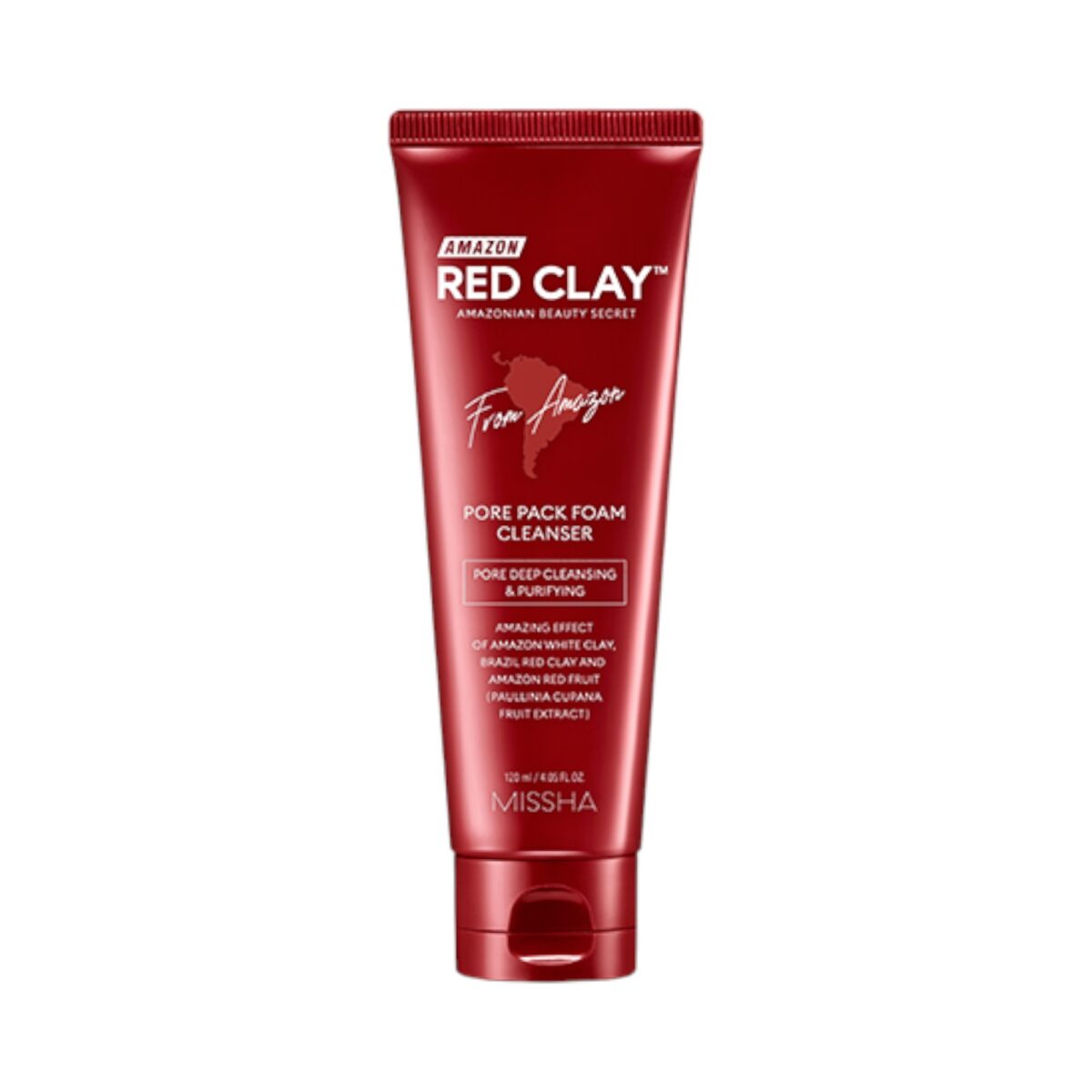 Amazon Red Clay and Pore Pack Foam Cleanser - 120ml, 1pack
