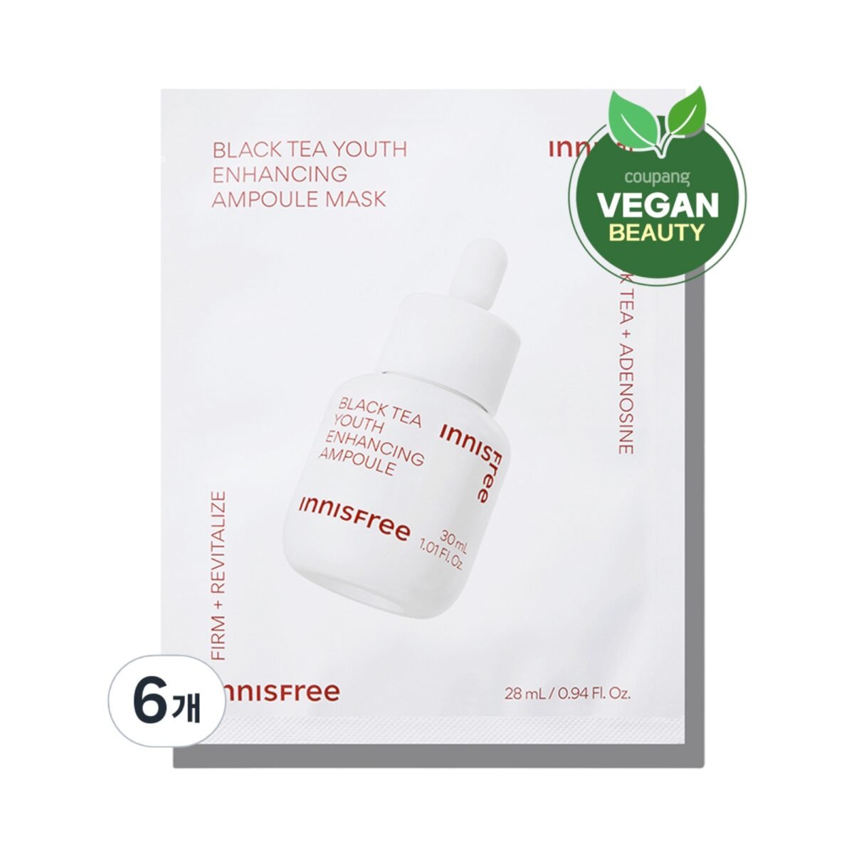 Black Tea Youth Enhancing Ampoule Mask 28ml - 1ea, 1pack