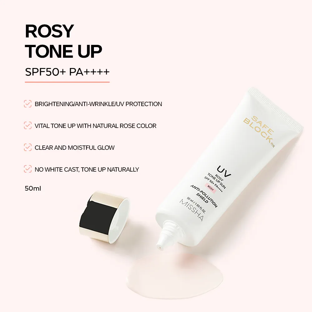 Safe Block RX UV Rosy Tone Up Sunscreen SPF50+ PA++++ - Image 2