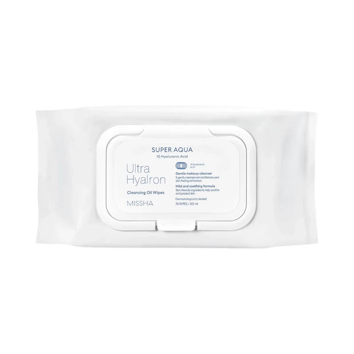 Super Aqua Ultra Hyaluronic Cleansing Oil Tissue Cap Type Large Size - 70ea, 1pack