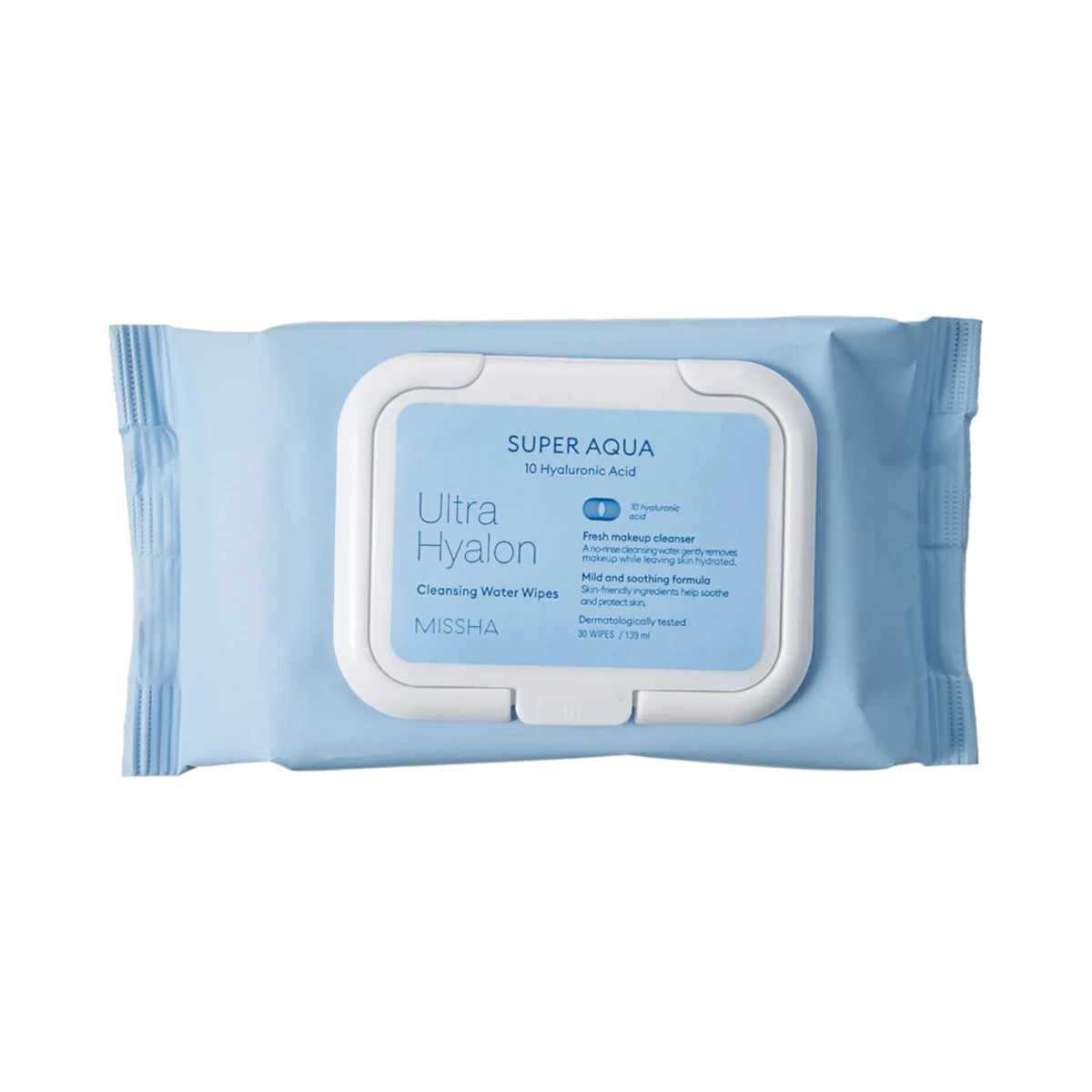 Super Aqua Ultra Hyalon Cleansing Water Tissue Cap Type - 30ea, 1pack