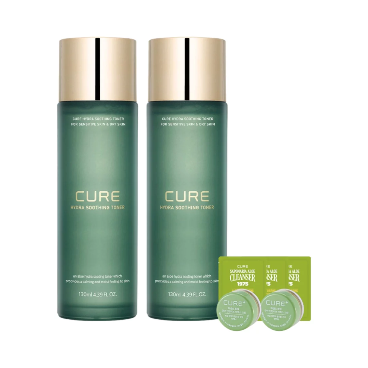 Cure Hydra Soothing Toner 130ml + 2 Types Experience Kit - 1set