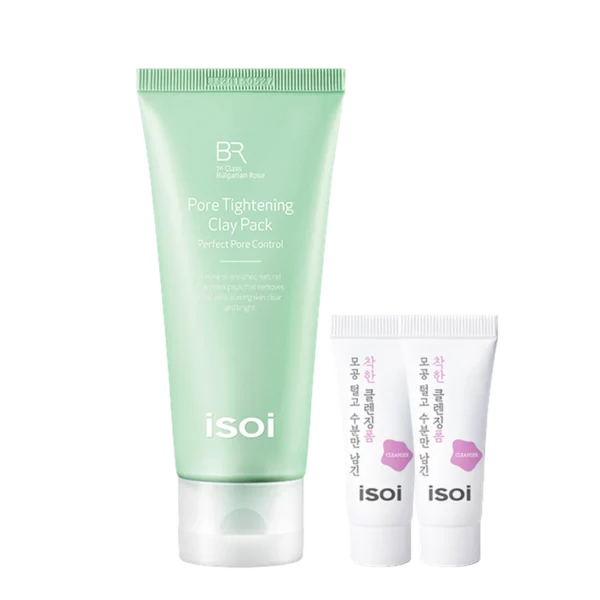 Bulgarian Rose Pore Tightening Clay Pack 100ml + Moisture Foam 7ml x 2p - 1set