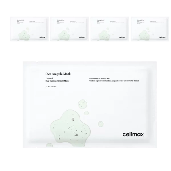 The Real Cica Calming Ampoule Mask 27ml - 1ea, 5packs