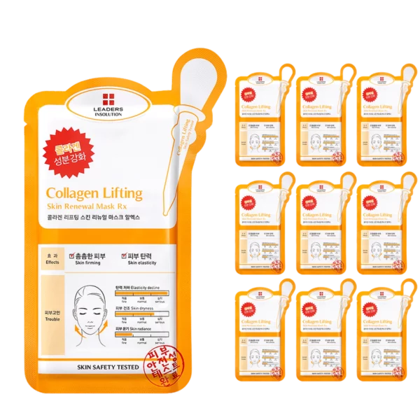 Leaders Insolution Collagen Lifting Skin Renewal Sheet Mask Alex 25ml - 1ea, 10packs