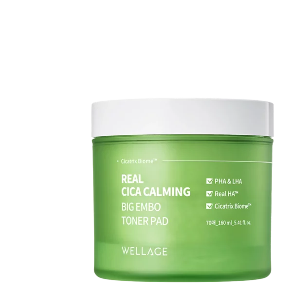 Real Cica Calming Big Emboss Toner Pad 160ml - 70ea, 1pack