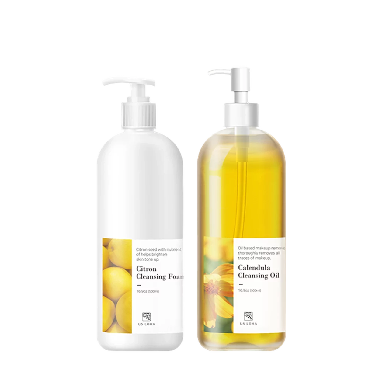 Citron Cleansing Foam + Calendula Cleansing Oil Set