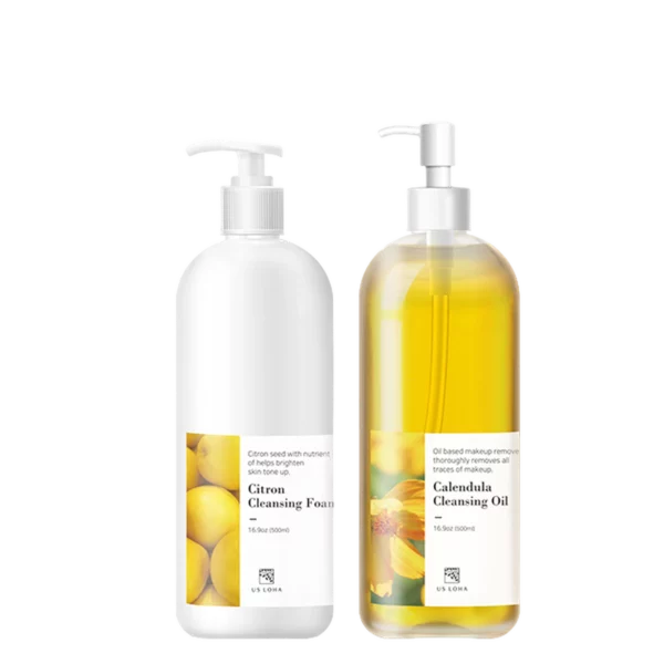 Citron Cleansing Foam + Calendula Cleansing Oil Set