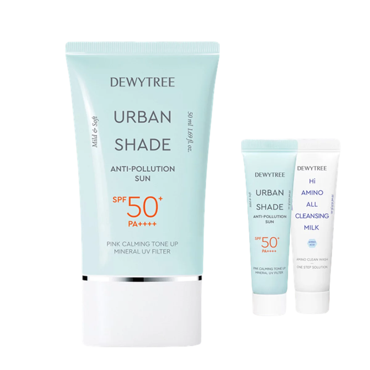 Urban Shade Anti-Pollution Sunscreen SPF50+ PA++++ 50ml + 10ml + High Amino Milk 10ml Set