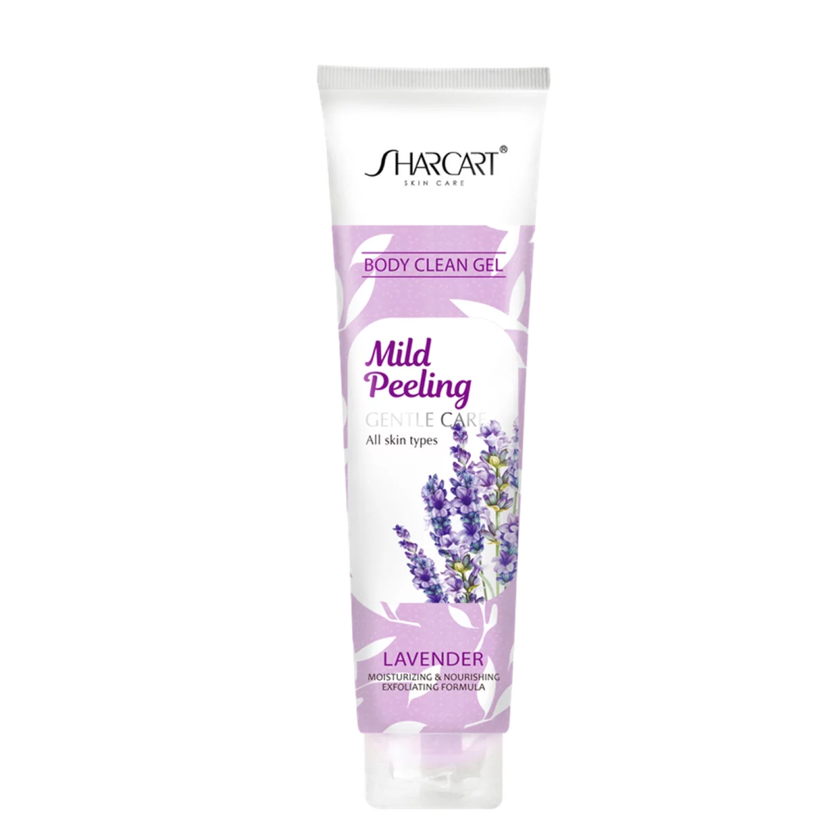 Face and body exfoliating peeling gel lavender scent