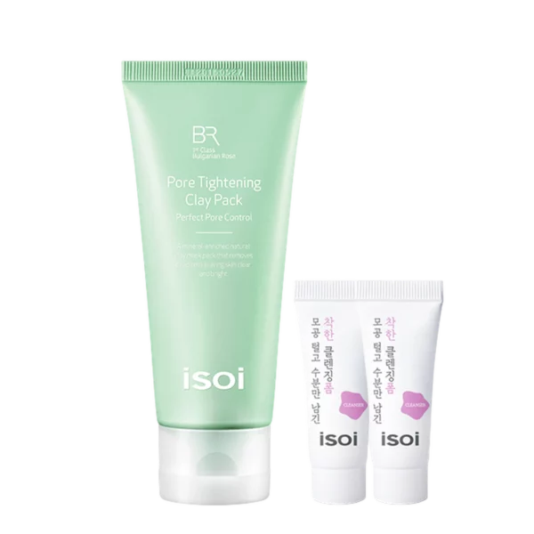 Bulgarian Rose Pore Tightening Clay Pack 100ml + Moisture Foam 7ml x 2p