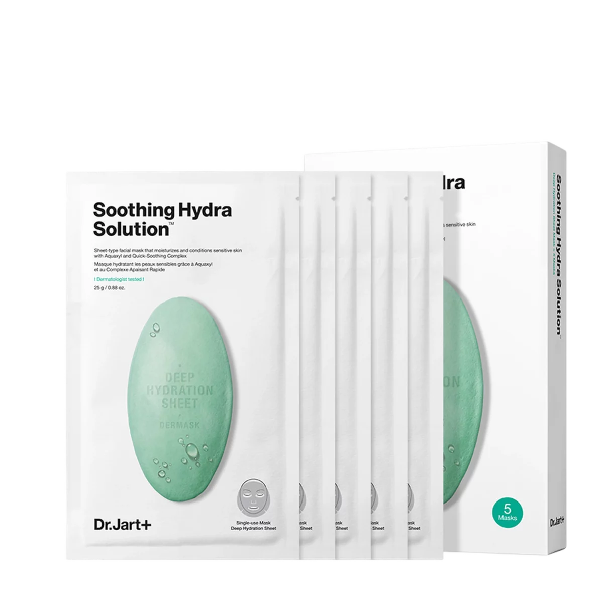 Waterjet Soothing Hydra Solution The Mask Sheet, 5 Sheets, 1 Pack