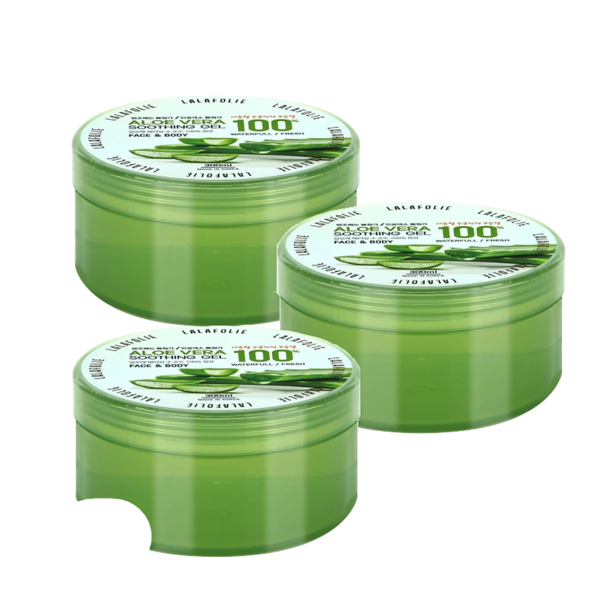Aloe Vera 100% Soothing Gel, 300ml, 3-pack - 300ml, 9packs