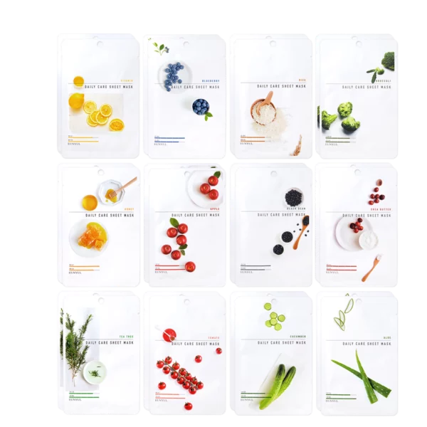 Daily Care Sheet Mask 12 Types x 2ea Set, 1set