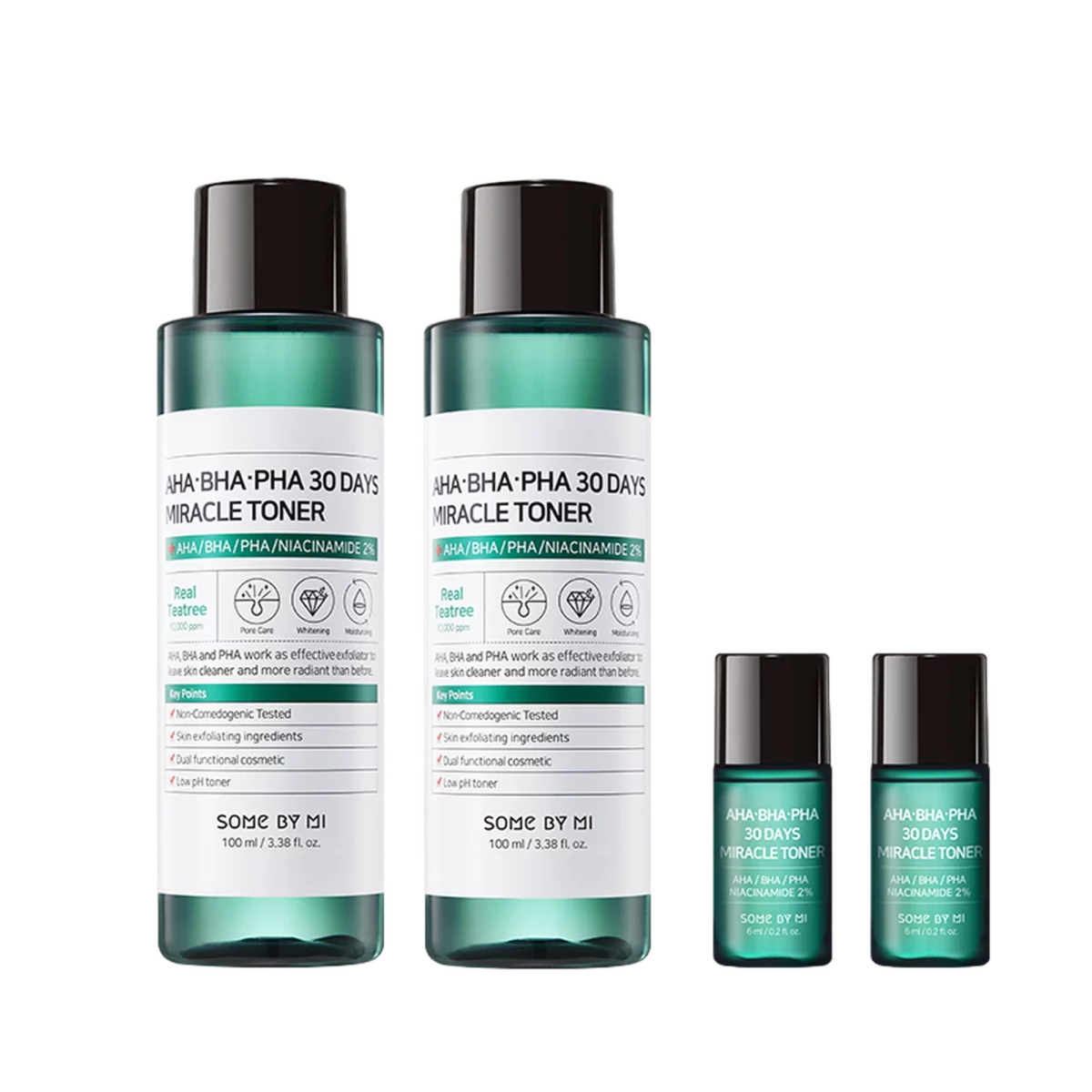 AHA BHA PHA 30 Days Miracle Toner 100ml 2p + Miracle Toner 6ml 2p