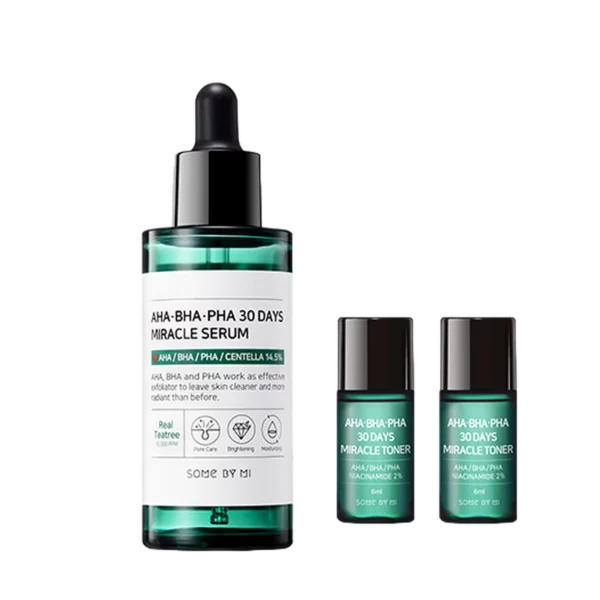 AHA BHA PHA 30 Days Miracle Serum 50ml + Miracle Toner 6ml x 2pcs