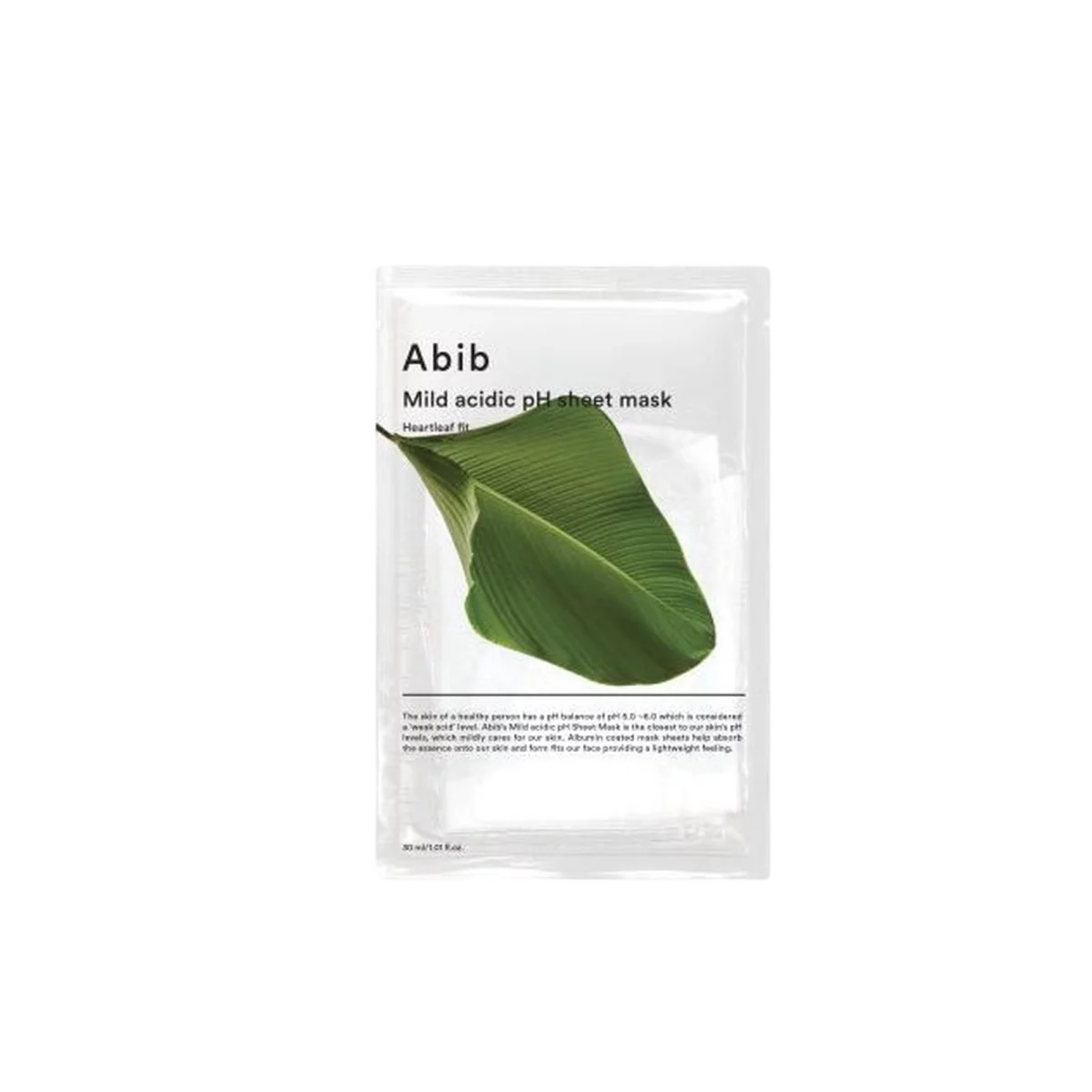 Mild Acidic PH Sheet Mask Heartleaf Fit 30ml