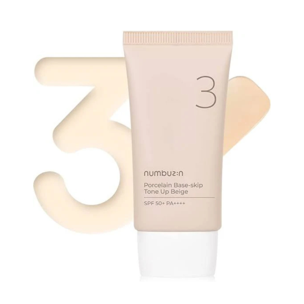 No.3 Porcelain Base-skip Tone Up Beige SPF50+ PA+++
