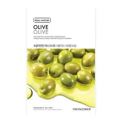 Real Nature Olive Sheet Mask, 10ea