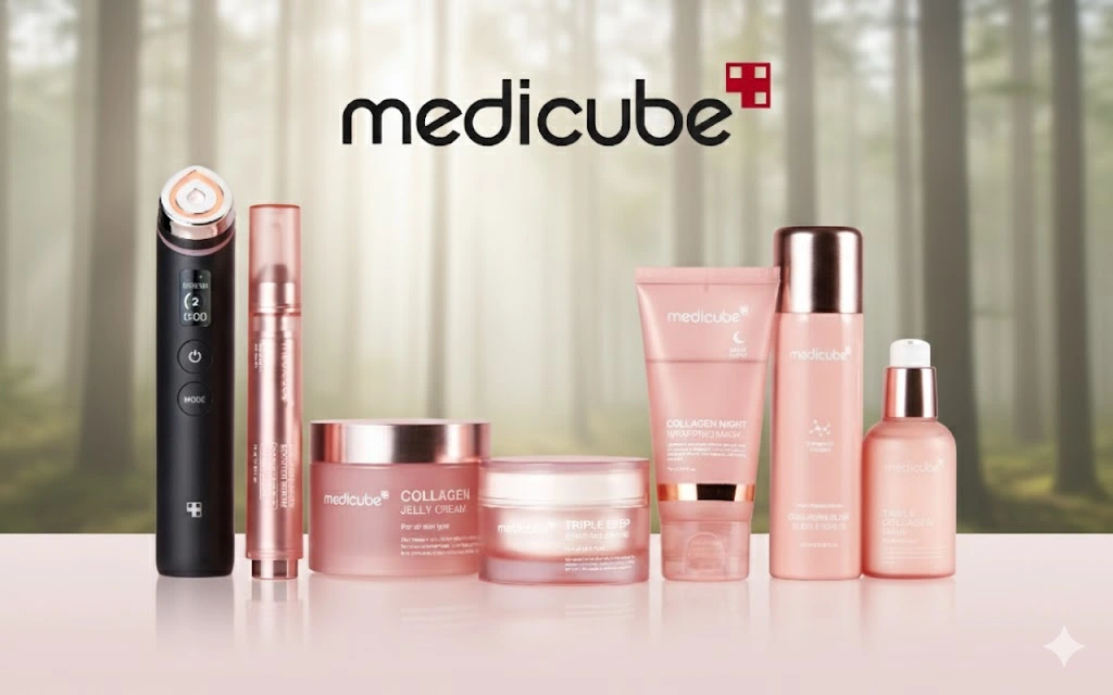 medicube products with medicube collagen night wrapping mask