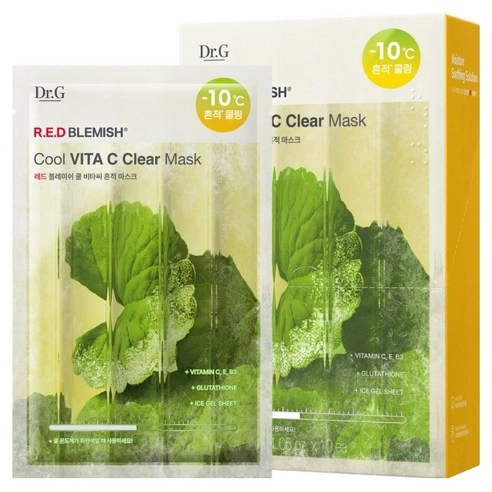 R.E.D Blemish Cool Vita C Clear Mask, 10ea, 1pack