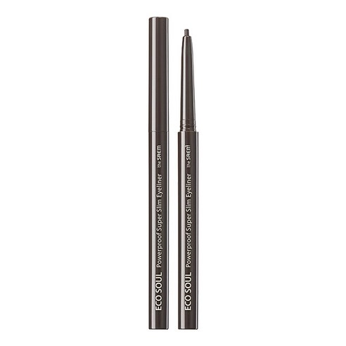 Eco Soul Powerproof Ultra Slim Eyeliner, 0.1g, Ash Black, 1pack - Image 1
