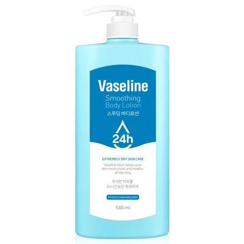 Vaseline 24H Smoothing Body Lotion, 1,000ml, 1pack
