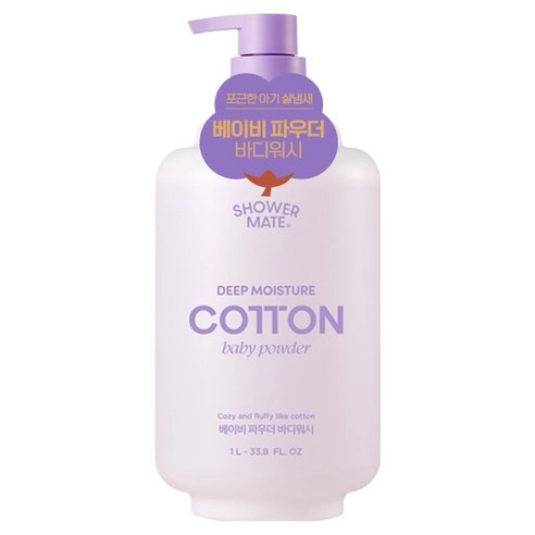 Deep Moisture Cotton Body Wash [Baby Powder Scent], 1,000ml, 1pack