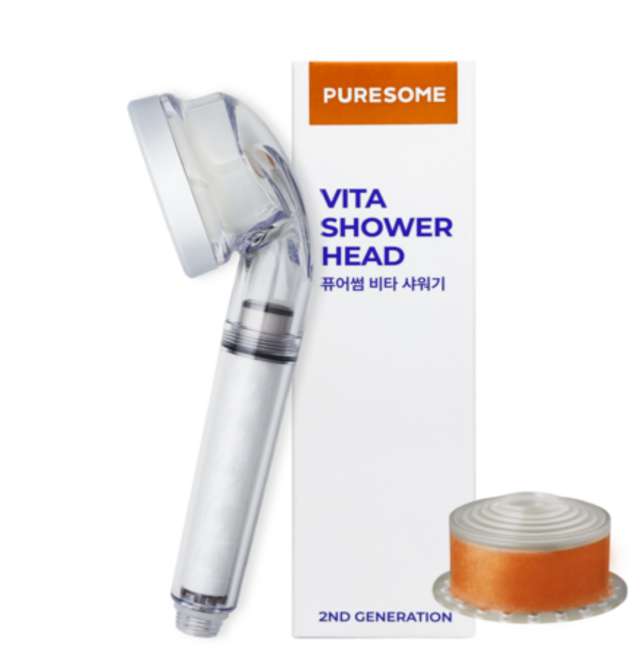 Vita Puresome Shower Head, Mandarin Tea, 1pack