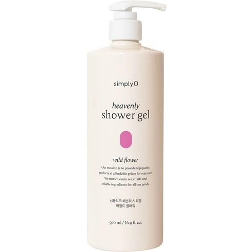 Heavenly Shower Gel [Wild Flower], 500ml, 1pack