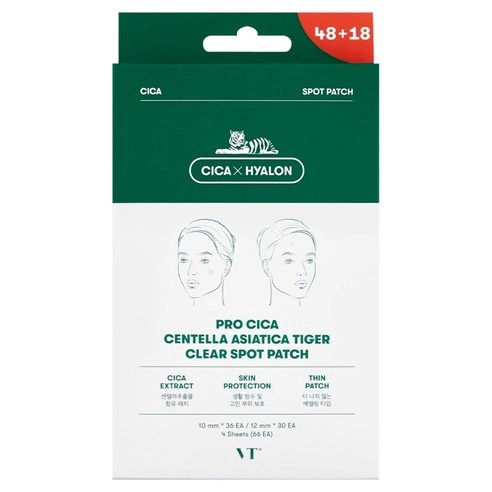 Pro Cica Centella Asiatica Tiger Clear Spot Patch, 66ea, 1pack