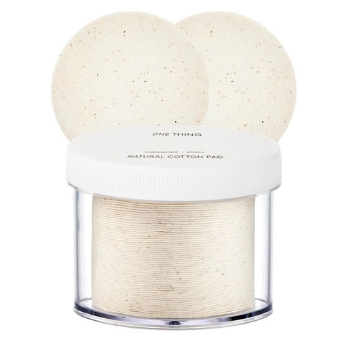 Unbleached Pure Cotton Pads, 60ea, 1pack