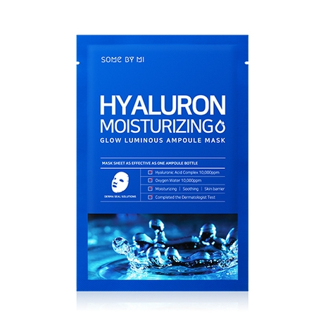 Hyaluron Moisturizing Glow Luminous Ampoule Mask, 10ea, 1pack